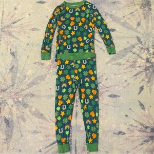 LS little sleepies Lucky St Patty’s Day Pajamas Two Piece Set Bamboo 2T